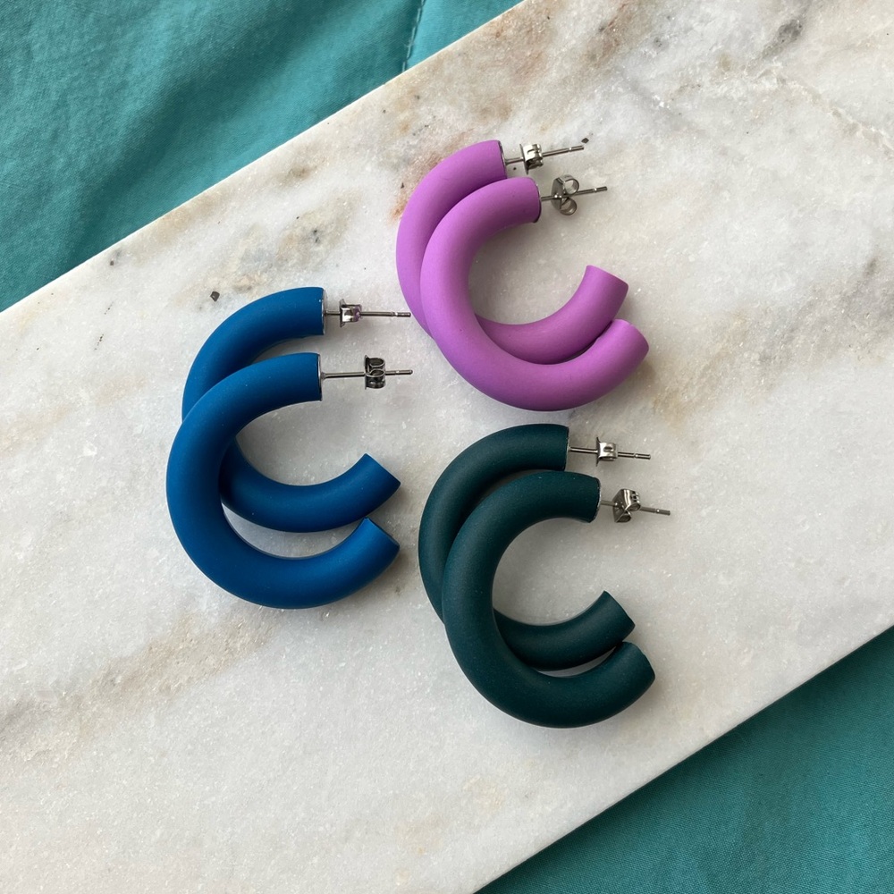 Polymer Clay Hoops - Set #1